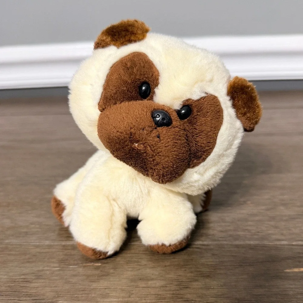 Aurora World Cream &‎ Brown Pug Dog Plush